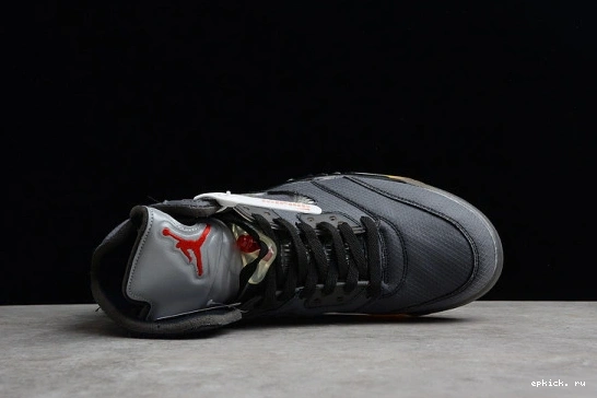 Rep EP 5 O-W CT8480-001 Air Red Black Muslin-Fire Jordan  CT8480-001 Retro 0503